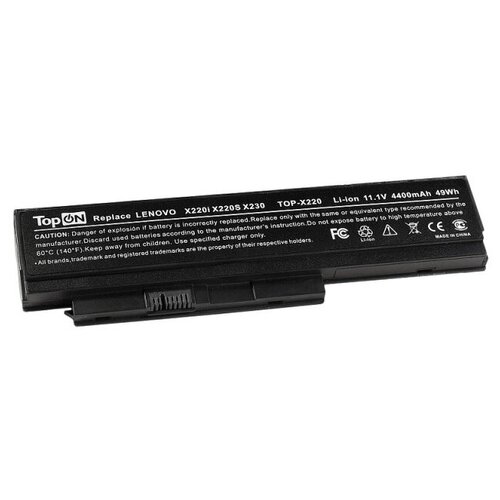 фото Аккумуляторная батарея topon для ноутбука lenovo 42t4899 11.1v (4400mah)