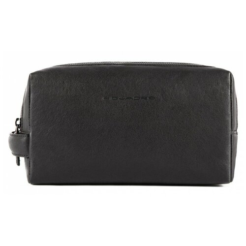 фото Косметичка piquadro, натуральная кожа, черный