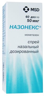 Назонекс спрей наз. дозир. фл., 50 мкг/доза, 10 г, 60 шт.