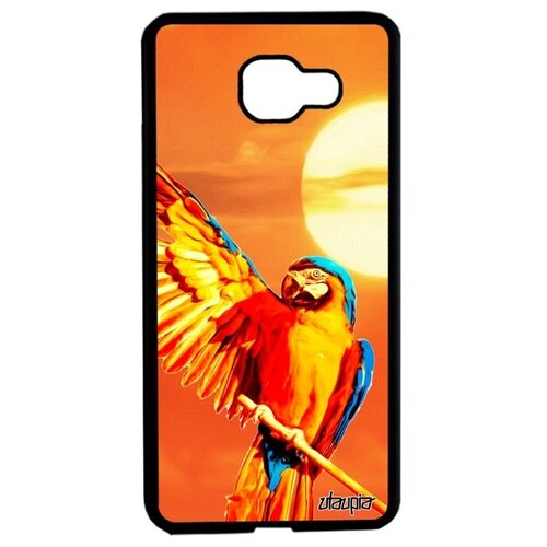 фото Качественный чехол на смартфон // galaxy a5 2016 // "попугай" попугайчики ара, utaupia, оранжевый