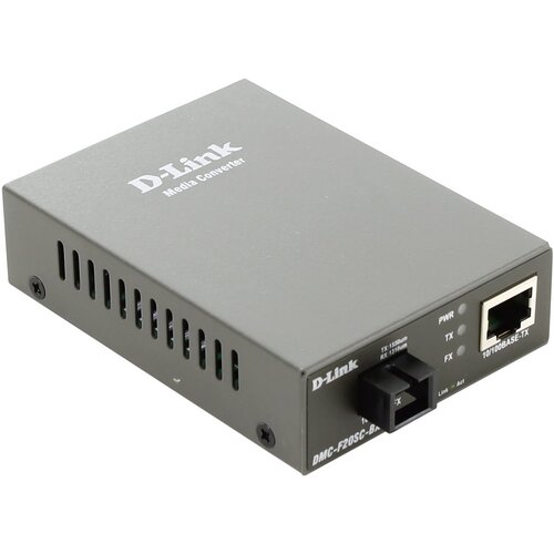 Медиаконвертер сетевой D-link DMC-F20SC-BXD (20км) медиаконвертер d link dmc f20sc bxd