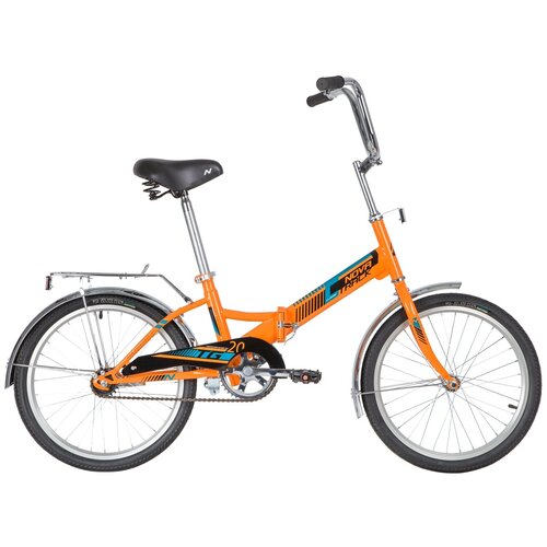 Велосипед NOVATRACK 20 складной, TG20, оранжевый, тормоз нож, двойной обод, багажник детский велосипед novatrack 20 складной tg 20 classic 1 0 оранжевый тормоз нож двойной обод багажник