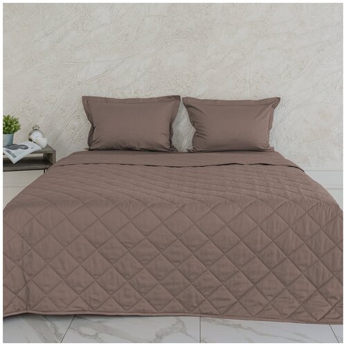 Комплект постельного белья La Prima постельное бельё сатин С одеялом шоколад, размер 220 х 240 см