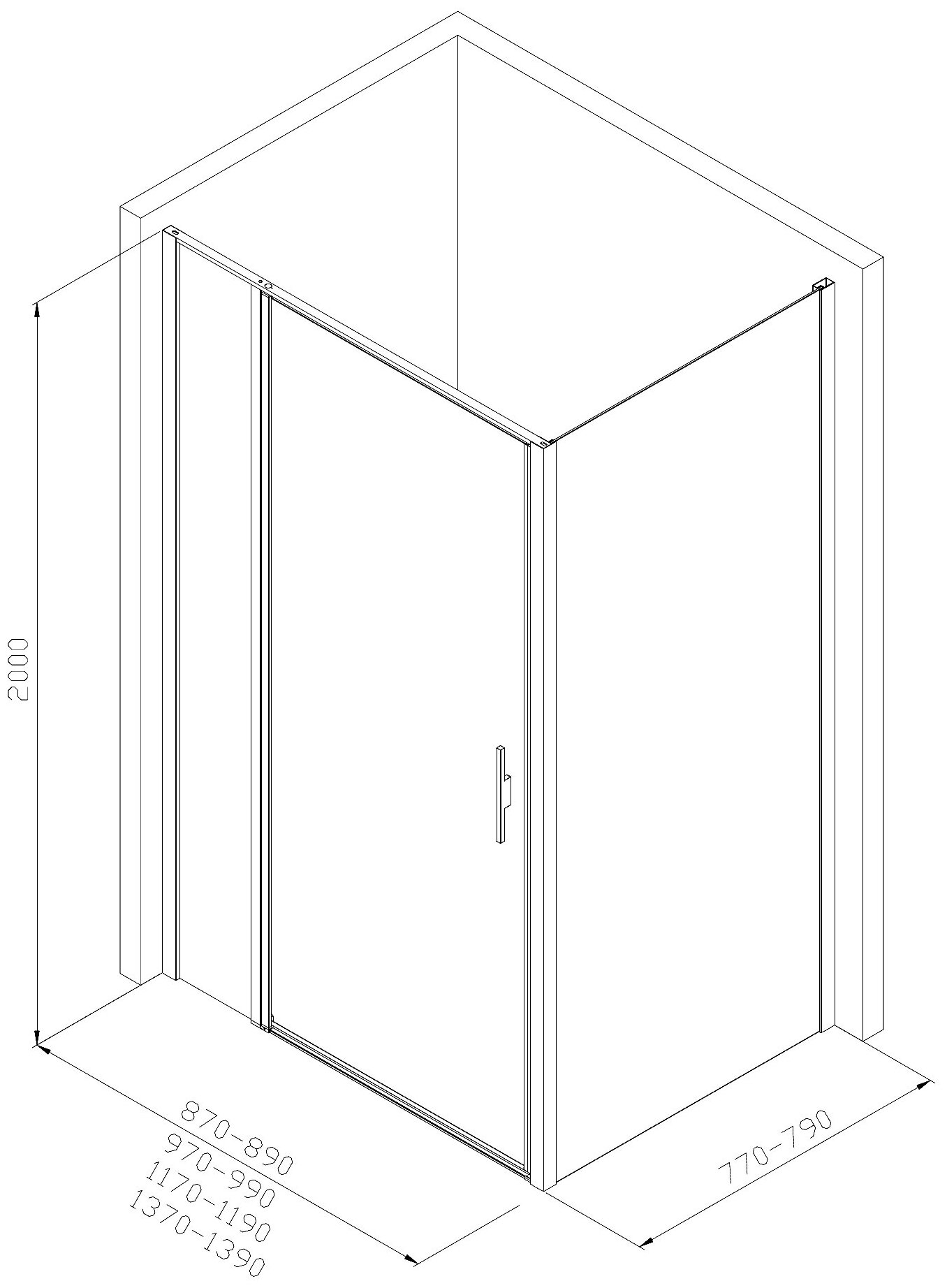 Душевой уголок Allen Brau Priority 90x80 3.31001.00 + 3.31013.00 - фото №7