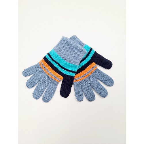 Перчатки Margot Bis, размер 12, серый, голубой перчатки margot bis размер 11 голубой