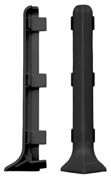 Угол внешний для алюминиевого плинтуса Лука ПЛ 60.2500.15к (черный матовый) высотой 585мм КПл 60-2.15 черный (2шт в уп.)