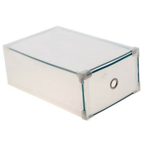 Коробка для хранения обуви выдвижная Доляна Large size 223413 см цвет белый 508₽