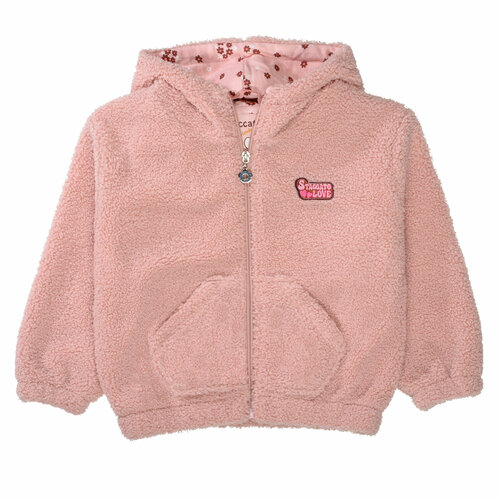 фото Толстовка staccato для девочек, карманы, капюшон, подкладка, размер 92/98, розовый