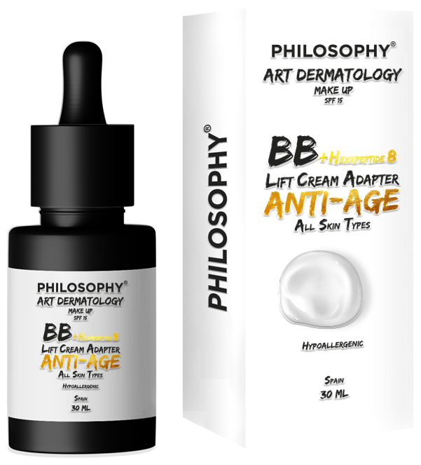 Art Dermatology Philosophy BB + Hexapeptide 8 Lift Cream Adapter ANTI-AGE 30 ml / ВВ крем + аргрелин с лифтинговым эффектом Анти