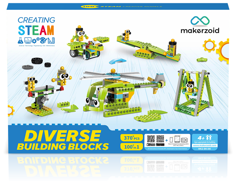 Конструктор Makerzoid Diverse Building Blocks 100в1