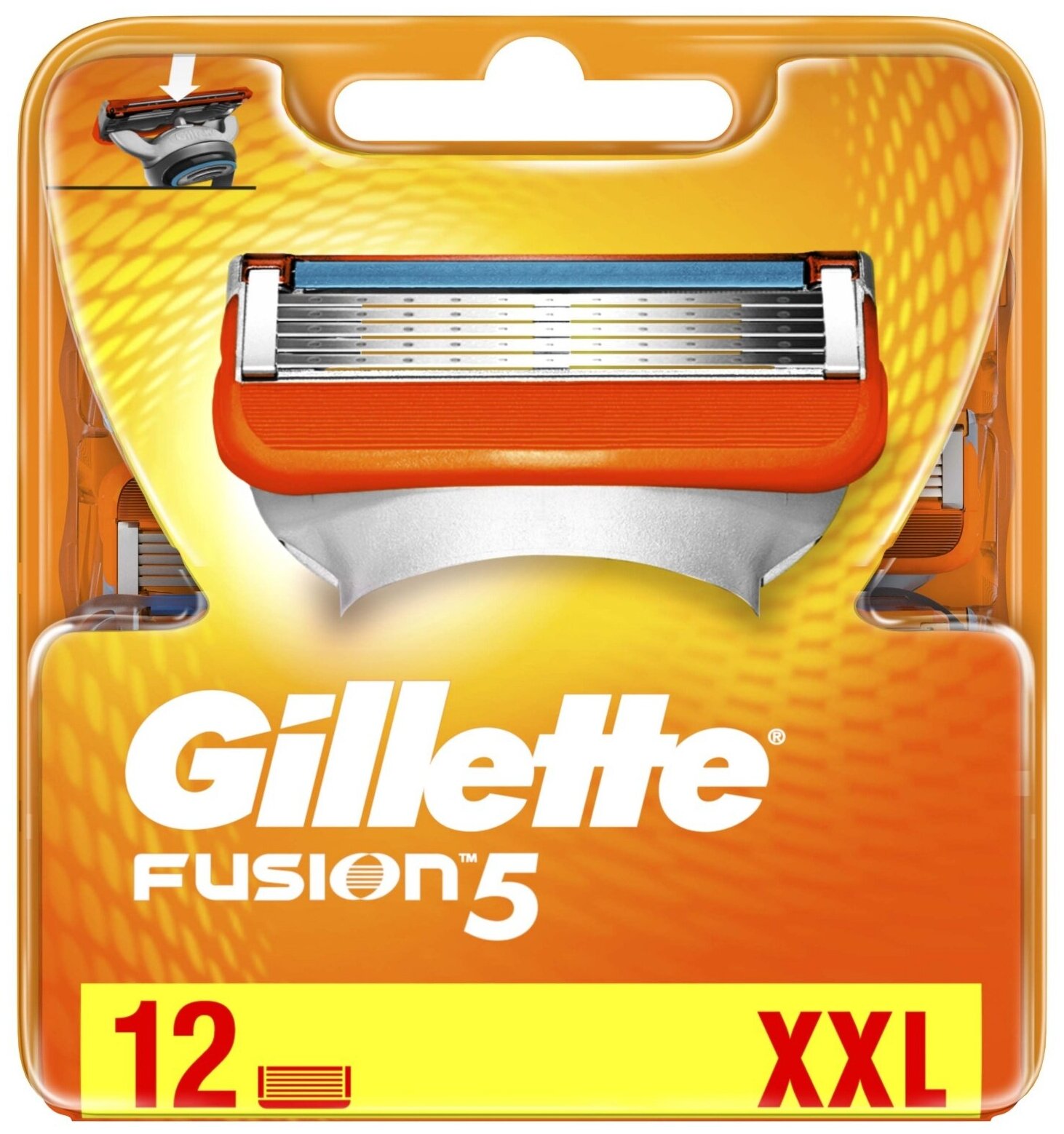 Сменные кассеты для бритья Gillette Fusion5, 12 шт