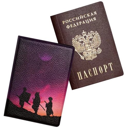 фото Обложка , экокожа, отделение для карт, отделение для паспорта, фиолетовый, фуксия keks