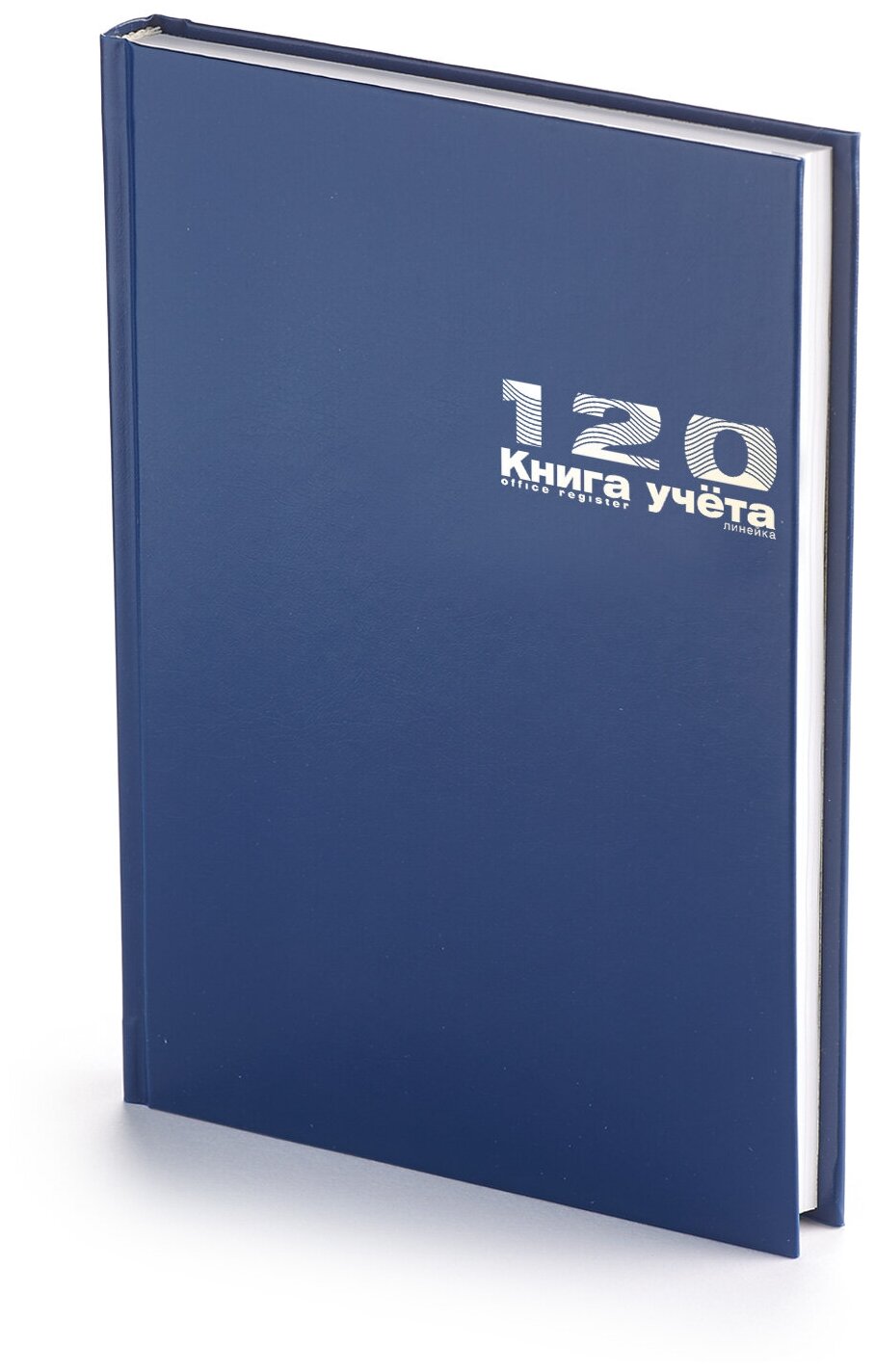Книга учета, А4 (200 х 290 мм), "бумвинил" синий 120 л. линейка, Арт : 7-120-335/1