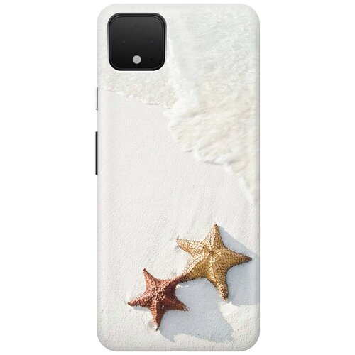 фото Ультратонкий силиконовый чехол-накладка для google pixel 4 с принтом "две морские звезды" gosso