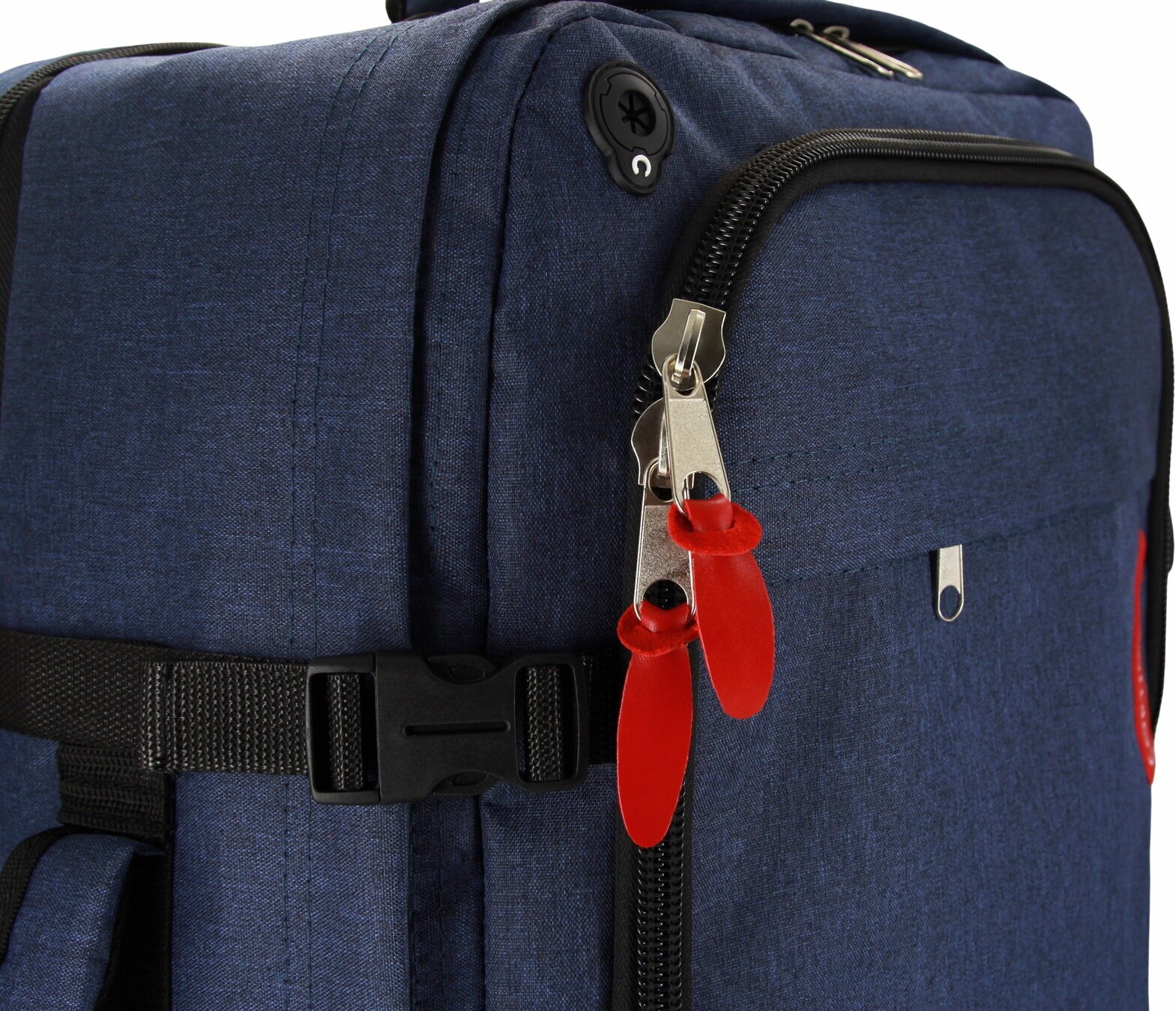 Сумка дорожная сумка-рюкзак Optimum, 44 л, 55х40х20 см, ручная кладь, отделение для ноутбука, фиксирующие ремни, водонепроницаемая, синий - фотография № 11