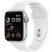 Apple Watch SE 2 Global, 40 мм, корпус из серебристого алюминия, белый спортивный ремешок