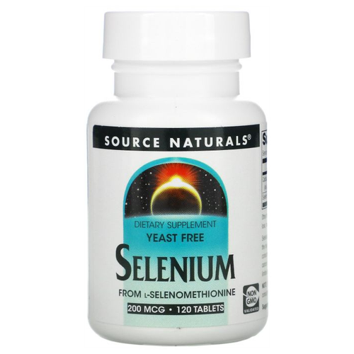 Таблетки Source Naturals Selenium, 50 г, 200 мкг, 120 шт.