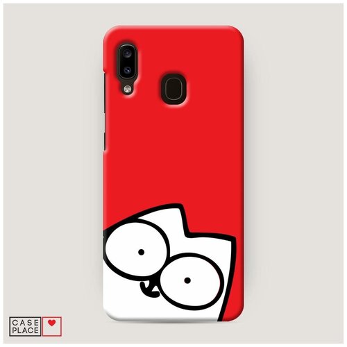 фото Чехол пластиковый samsung galaxy a20 саймон кот case place