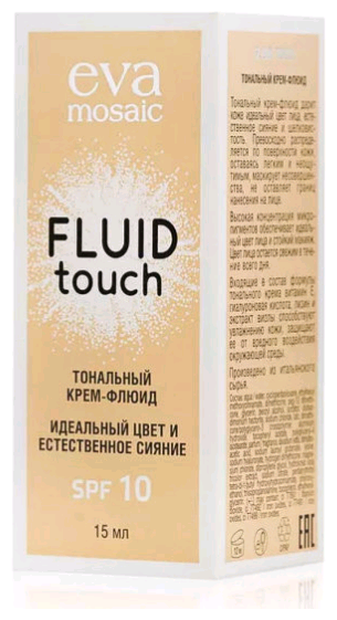 Тональный крем-флюид для лица Eva Mosaic Fluid Touch SPF 10 4 Unknown - фото №4