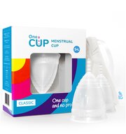 Набор менструальных чаш OneCUP Classic прозрачный размеры S и L