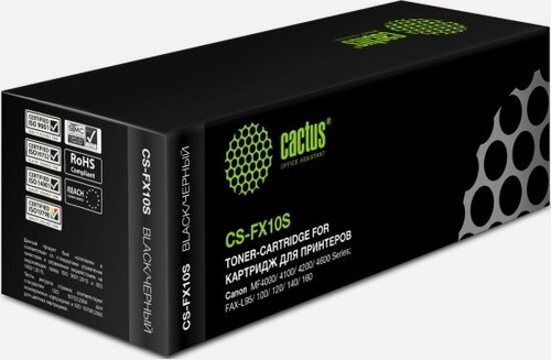 Изображение товара Тонер-картридж Cactus CS-FX-10 черный (2000стр.) для Canon MF 4000/4100/ 4200/4600Series/FAX-L95/