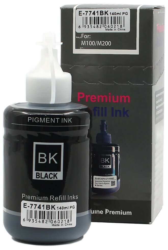 Контейнер с чернилами Epson L1455 / L605 / M100 T7741 / C13T77414A Black (6k/140мл) pigment