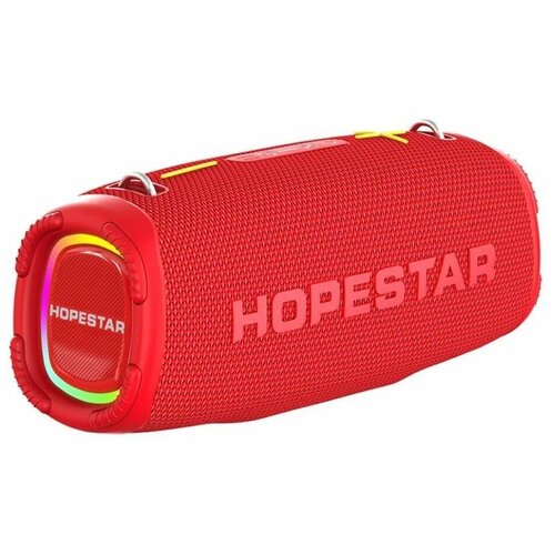 Портативная беспроводная Bluetooth колонка HOPESTAR A6 Max с микрофоном 80Вт/портативная акустика/блютуз колонка (Красная)