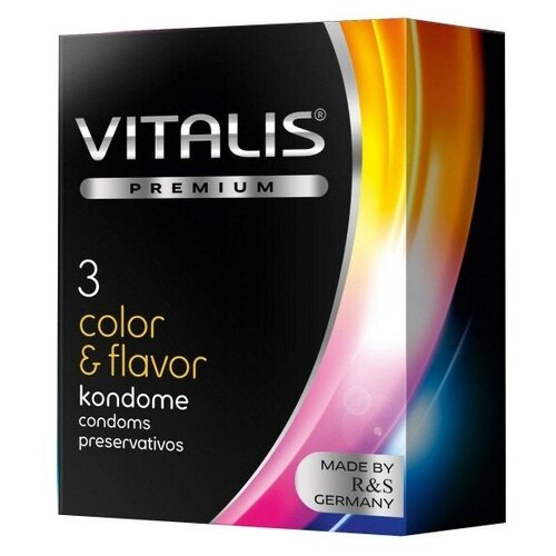 RS GmbH Цветные ароматизированные презервативы VITALIS PREMIUM color flavor - 3 шт.