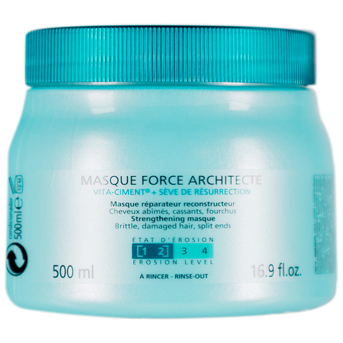 Kerastase Resistance Force Architecte [1-2] Восстанавливающая маска для сильно поврежденных волос, 500 г, 500 мл, банка