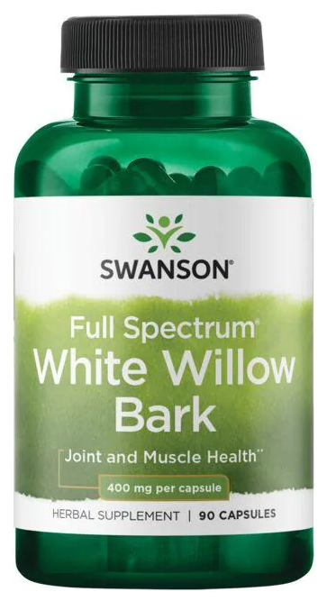 Swanson Full Spectrum White Willow Bark (Кора белой ивы полного спектра) 400 мг 90 капсул (Swanson)