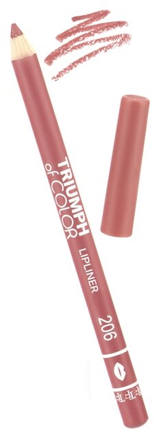 TF Cosmetics карандаш для губ Triumph Of Color Lipliner, 206 Темный розовый