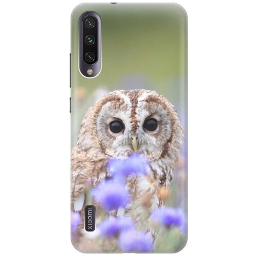 фото Ультратонкий силиконовый чехол-накладка для xiaomi mi a3 / cc9e с принтом "сова и васильки" gosso