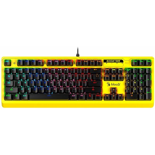 Игровая клавиатура Bloody B810RC Punk (желтый/черный)