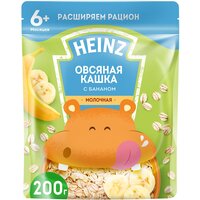 Каша Heinz молочная овсяная с бананом 200 г с 6 месяцев