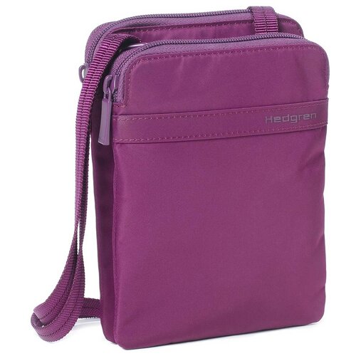 фото Сумка hedgren повседневная, внутренний карман, регулируемый ремень, фиолетовый
