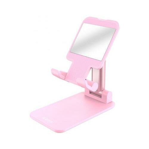 фото Orico держатель для смартфона orico mphj (розовый) с зеркалом,