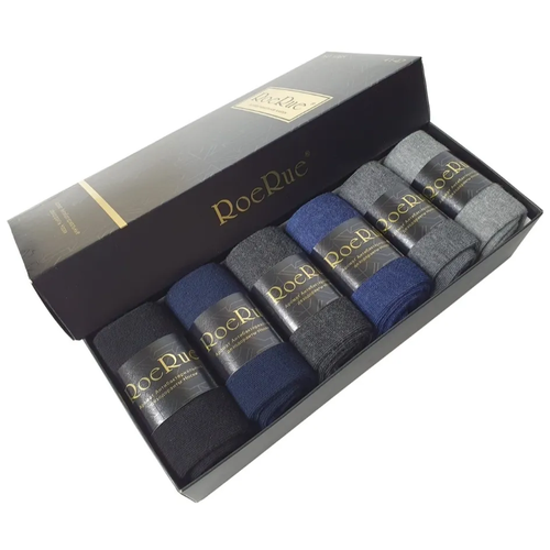 фото Носки подарочные мужские roerue арома антибактериальные дезодоранты в коробке 6 шт.