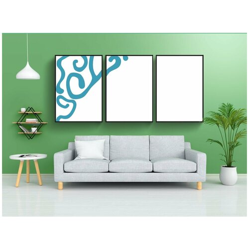 фото Набор модулных постеров для интерьера "угол, украшение, изысканный" 60x90 см. в тубусе, без рамки lotsprints