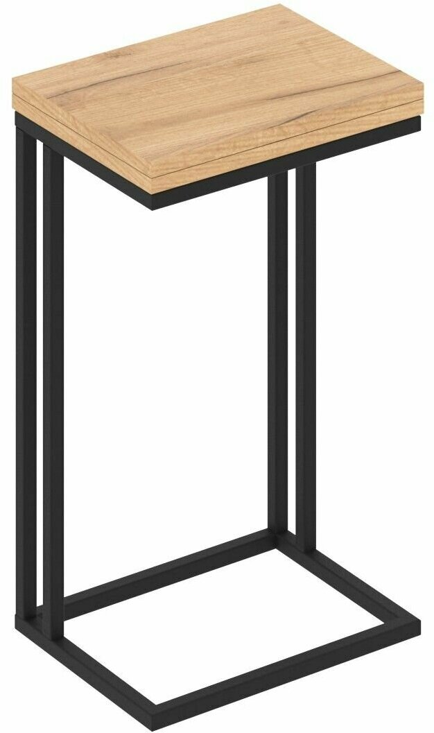 Стол для ноутбука SKYLAND COMP CD 4030, дуб бофорд/черный, 400х300х668/ приставной столик лофт/ журнальный/ кофейный/ складной стол трансформер - фотография № 6
