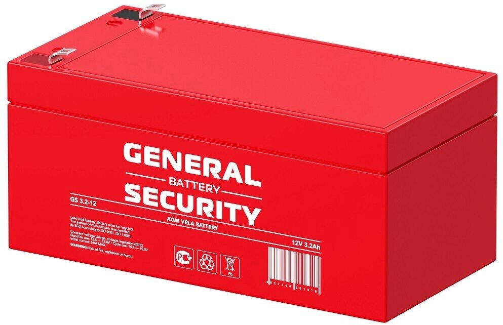 Свинцово-кислотный аккумулятор General Security GS 32-12 (12 В 32 Ач)