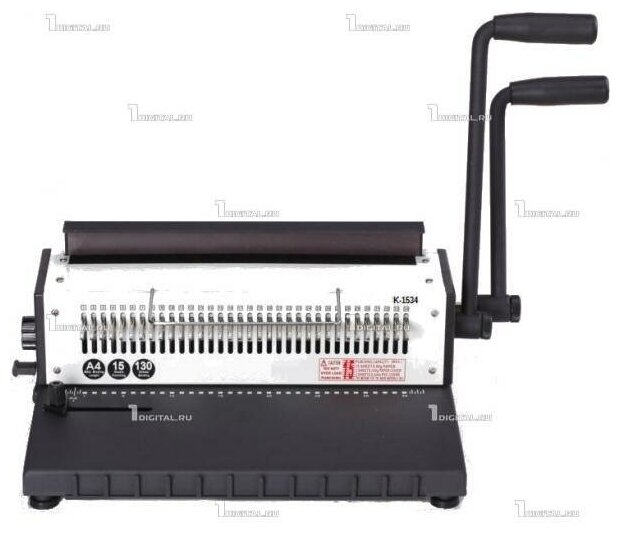 Переплетчик Bulros K-1534R на металлическую пружину 3:1 A4 (297мм) 15/120 листов, круглые отверстия