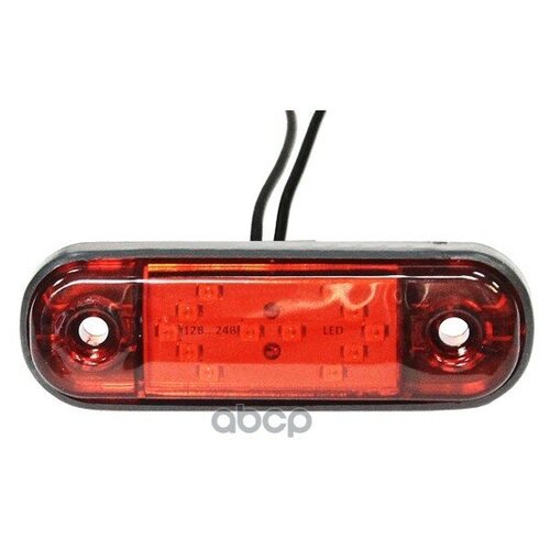 фото Фонарь габаритный led 12-24v, mini, красный (l=85мм, 12-светодиодов 'стрелки') ат арт. at22632