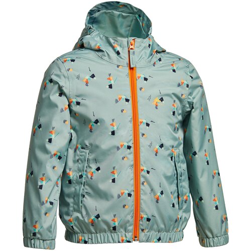 фото Куртка непромокаемая походная для детей 2-6 лет зеленая mh500 kid quechua х decathlon синий 96-102cm 3-4a