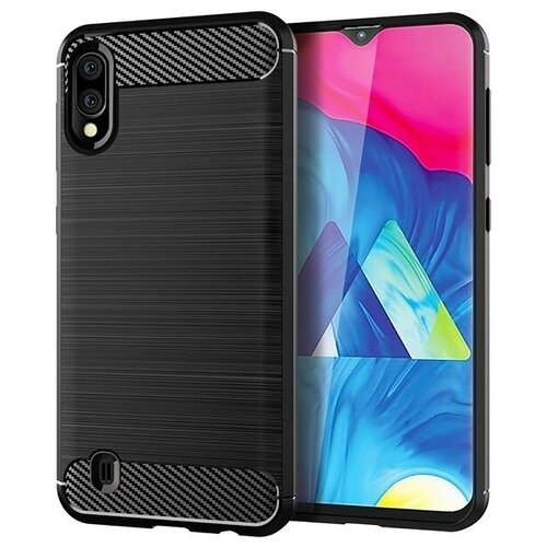 фото Чехол carbon для samsung galaxy a10/m10 серия карбон | черный