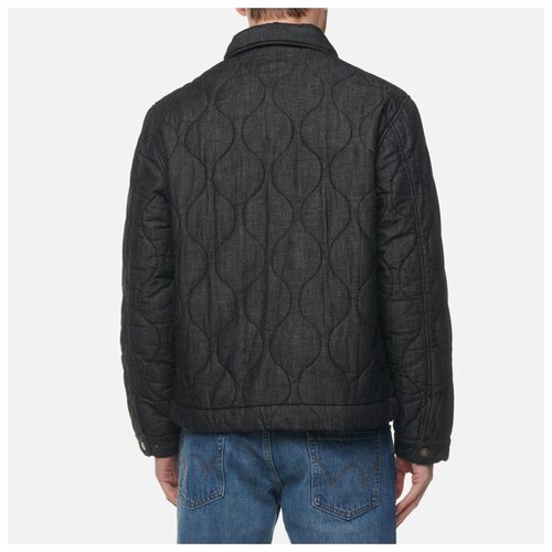 фото Мужская джинсовая куртка edwin scott putnam black denim 6.5 oz чёрный, размер xl