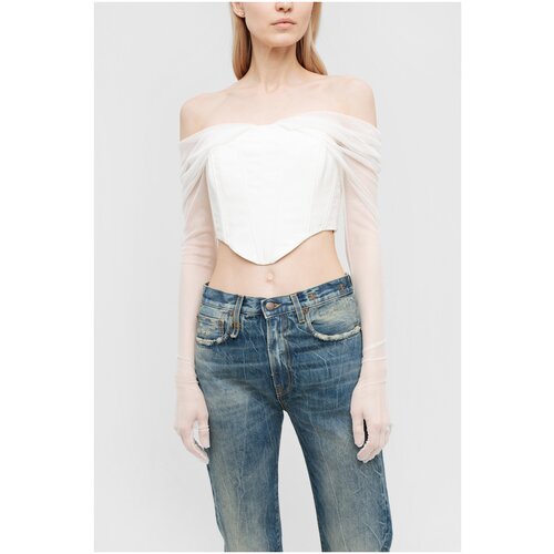 фото Топ manuri цвет белый размер 44