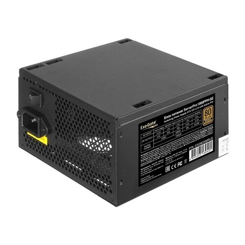 EXEGATE Блок питания EX292208RUS Серверный БП 1000W ServerPRO 80 PLUS Bronze 1000PPH-SE ATX, for 3U+ cases, APFC, КПД 89% 80 PLUS Bronze , 12cm вентилятор basetech 120 мм 3 pin 4 pin molex 1шт bt f120x25 3pb