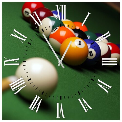 фото Svs настенные часы svs 3001624 удар на бильярде