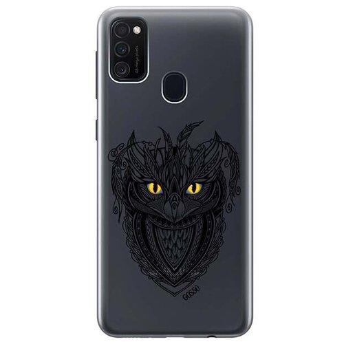 фото Ультратонкий силиконовый чехол-накладка для samsung galaxy m21 с 3d принтом "grand owl" gosso