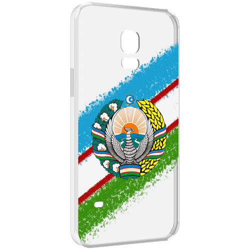 Чехол MyPads Герб флаг Узбекистана для Samsung Galaxy S5 mini задняя-панель-накладка-бампер